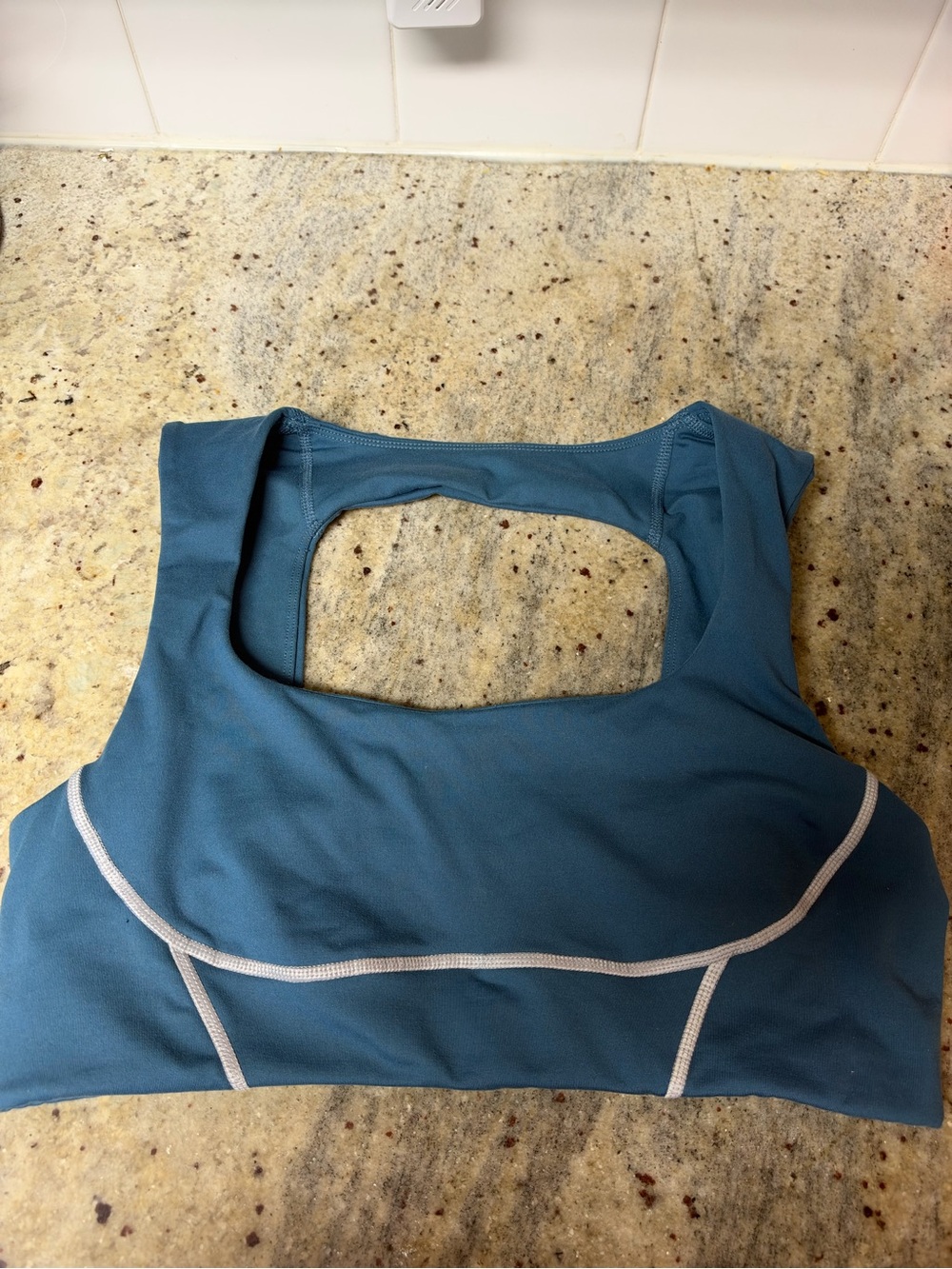 Free People Blue Sports Bra with Contrast Trim
